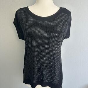 Chloe k small black rhinestone top